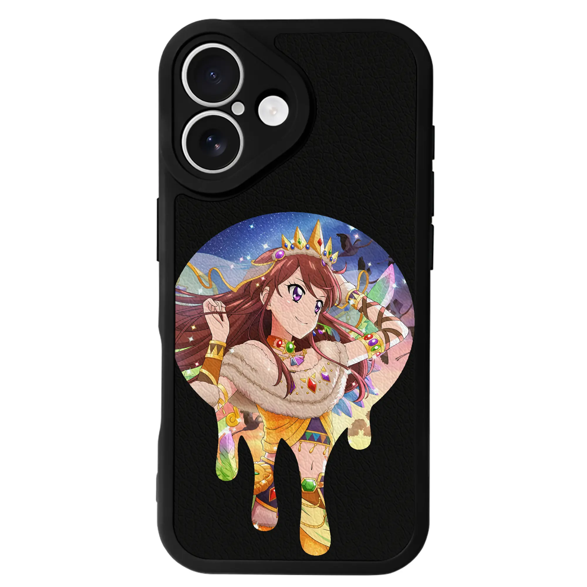 アイカツ グッズ 紫吹 蘭 - IPhone 16シリーズ対応 ・ シリコンスマホケース ・ レザー調 ・ 高精度フィット ・ 耐衝撃 ・ ワイヤレス充電対応 ・ 精密カット